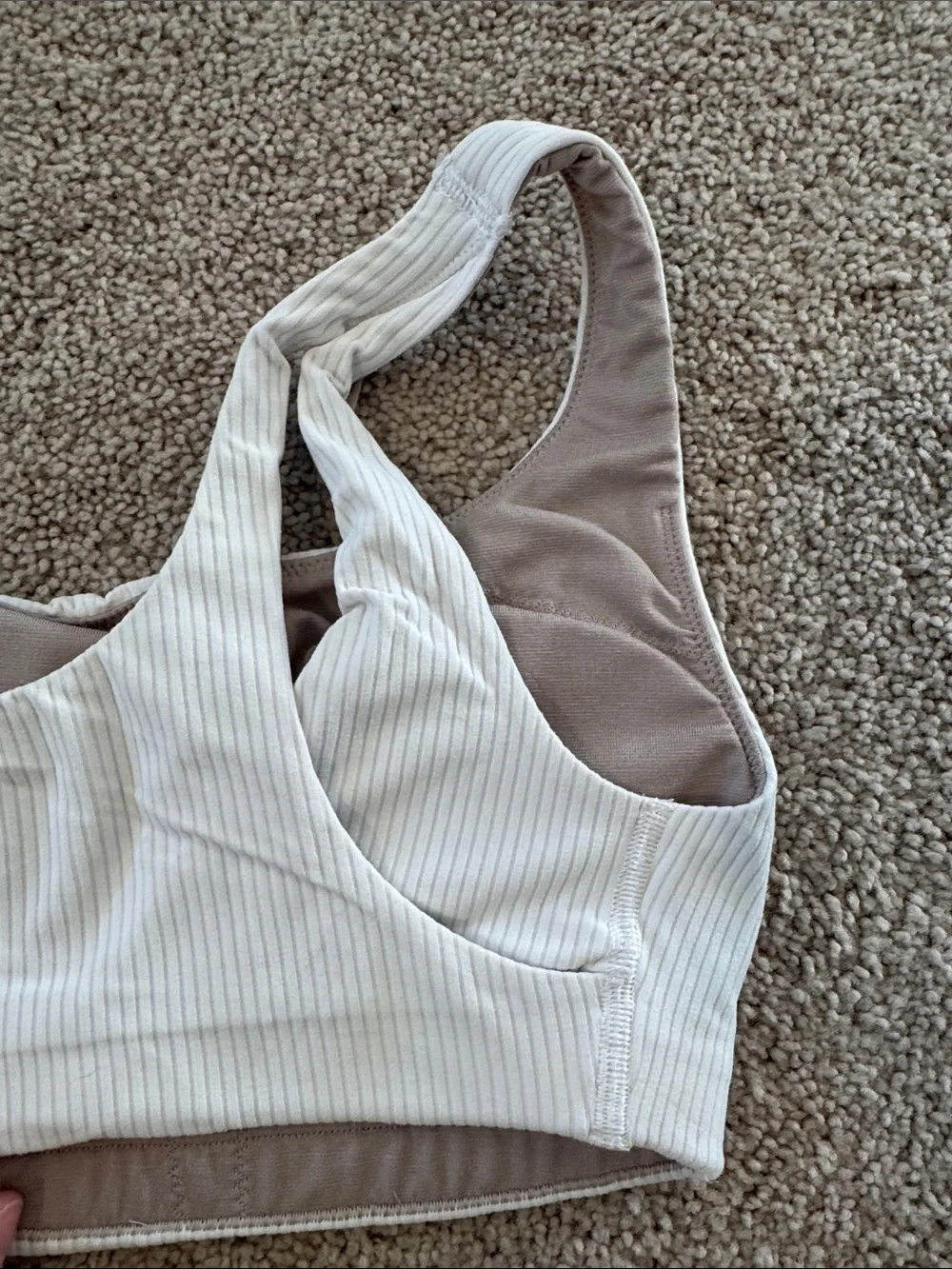 lululemon athletica | white Ribbed One-Shoulder Sports Bra
